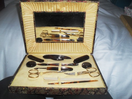 Vintage manicure set faux - set,