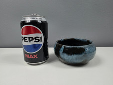 Cliff Pottery YOUGHAL Ireland Small Studio Pottery Bowl - Blue & Brown - 11 cm