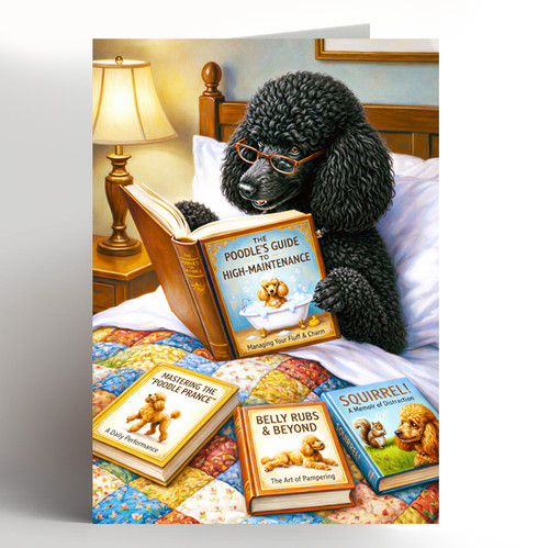 Funny poodle card - funny,