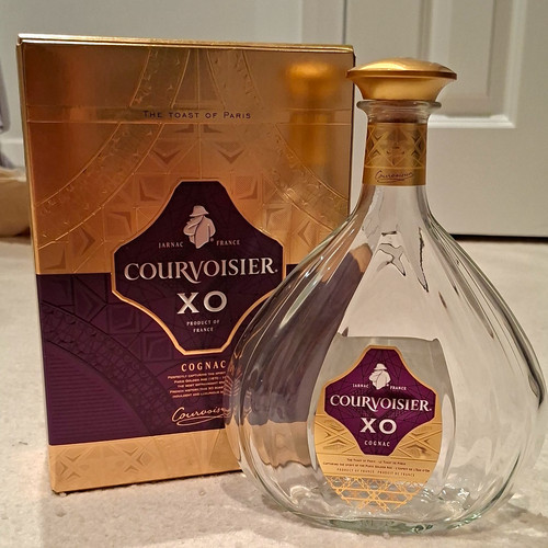 Empty courvoisier cognac - empty, xo