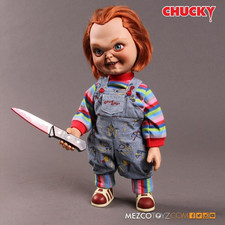 Childs Play Talking Evil Face Chucky Doll Mezco MDS Mega 15"