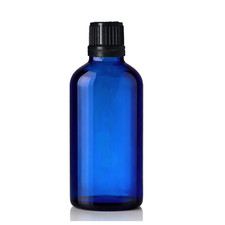 Blue Glass Dropper Bottles