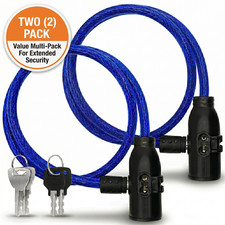 2x PACK 65cm Bike Lock Cable