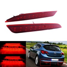 2x For Opel Vauxhall Astra J VI 5D HB Red Bumper Reflector LED Tail Stop Light