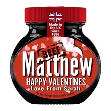 Personalised valentines bovril - valentines,