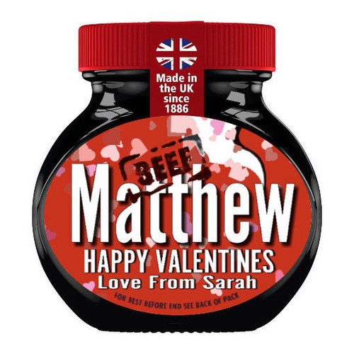 Personalised valentines bovril - personalised,