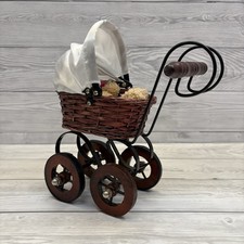 Vintage style mini doll - vintage, pram