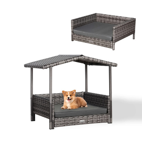 Rattan dog house for - rattan,