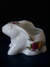 Vintage Fine Bone China"Cottage Rose" rabbit