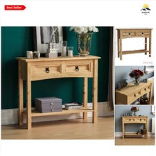 Rustic 2 Drawer Console Table