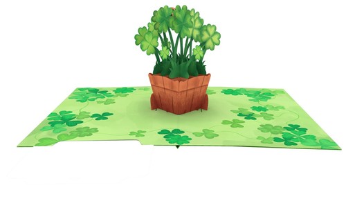 Irish clover pop - irish, card