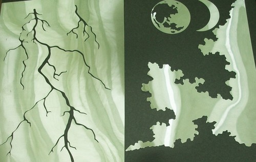 Moon lightning clouds - n3,
