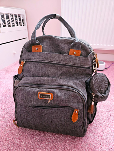 Welavila grey solid backpack - grey,