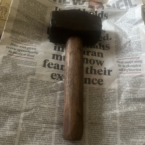 Vintage heavy steel club - vintage,