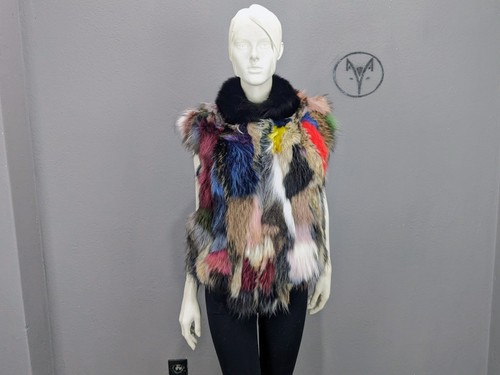 Genuine finn raccoon fur vest - raccoon,