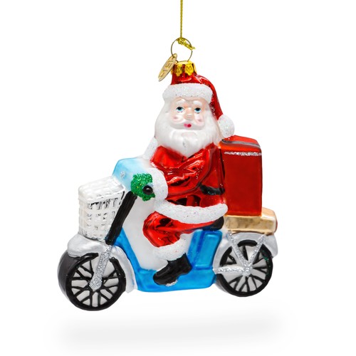 Santa food delivery scooter - delivery, on