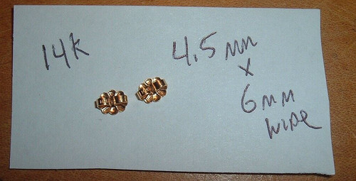 Pair solid 14k - 1, yellow