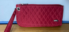 Travelon Anti Theft Quilted Clutch across body bag red BN travel holiday