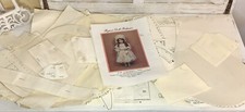 Vtg Byron 22" Alicia Doll Sewing Pattern W Cut Fabric Victorian Dress Hat Purse