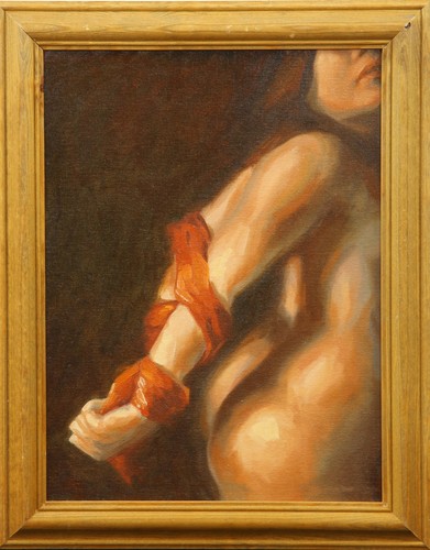 Oil board nude alison - oil,