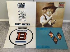 BAD COMPANY - Dangerous Age/Holy Water/Rough Diamonds/Fame & Fortune 4 x LP LOT