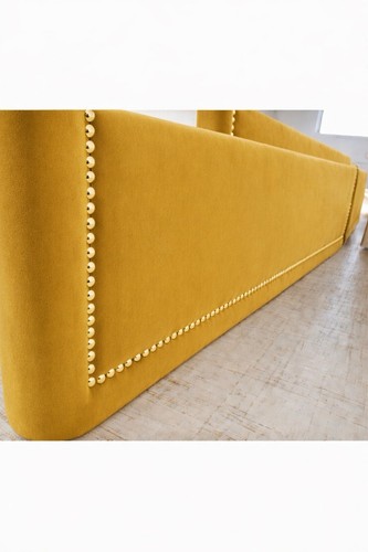 Mustard velour fabric - ,