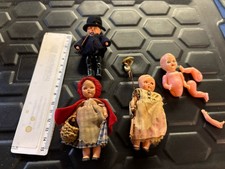 Plastic Dolls Old Vintage Items Curios Unusual Red Riding Hood Collectable 9q