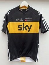 Adidas Team Sky Pinarello Cycling Jersey Tour de France Black Yellow Mens Medium