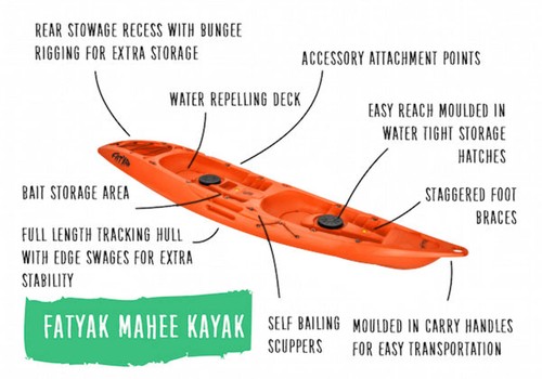Mahee tandem kayak orange - mahee,