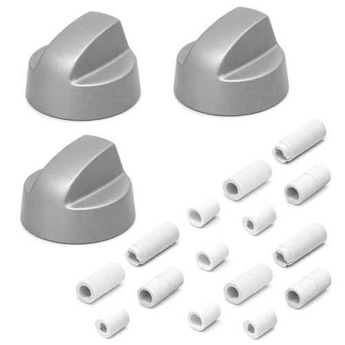 Silver oven knob with five - knob,