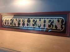 Vintage Reverse Painted Glass Sign Mirror. Pub. Restaurant. Interior Design.