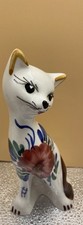 ORNAMENT CAT PORCELAIN FLORAL