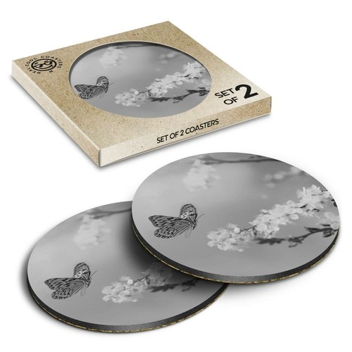 Boxed round coasters - x,