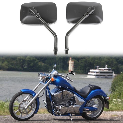 Black motorcycle rear mirrors - motorcycle,