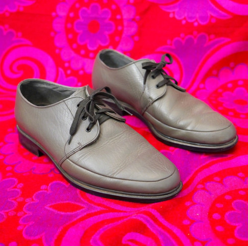 Vintage grey leather shoes - vintage, db