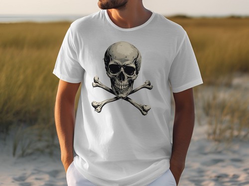 Skull and crossbones graphic - skull,
