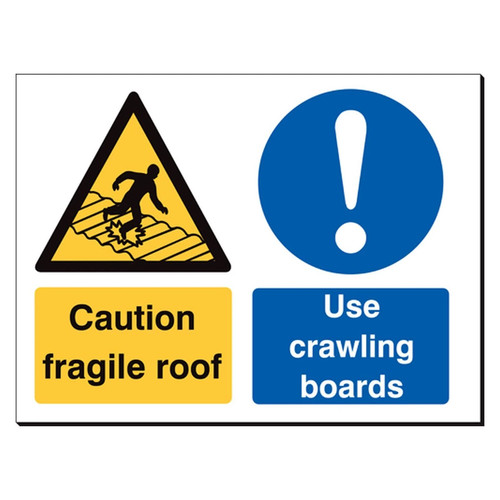 Caution fragile roof use - -,