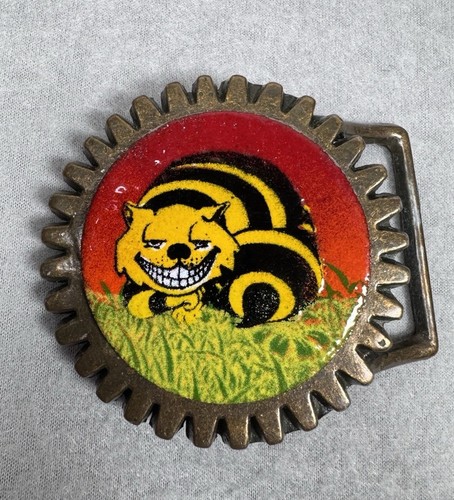 Vintage odd grinning - grinning, cat