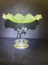 Vintage Green Glass Plate