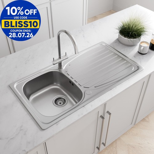 Stainless steel inset kitchen - stainless,