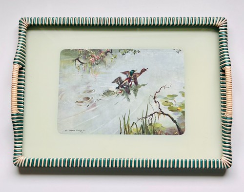 Vintage mid century tray with - vintage,