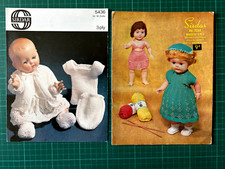 Bundle of 2 Sirdar Doll Clothes Knitting Patterns 12 "- 16" Baby  Dolls