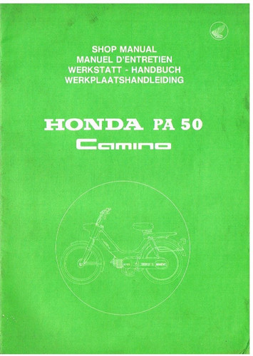 Honda pa50 camino original - camino,