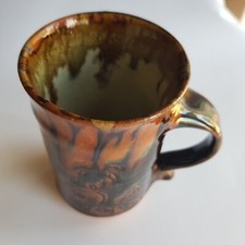 Jamaican Caribbean Art Pottery Ceramic Coffee Tea Mug Tankard glazed handcrafted