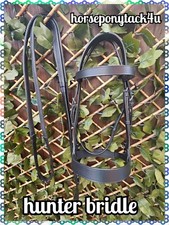 WORKING HUNTER HUNT PREMIUM LEATHER SHOWING BRIDLE RUBBER REINS 5 SIZES