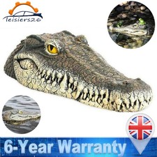 Floating Crocodile Head with Scales Eyes Outdoor Detailed Fake Alligator Head