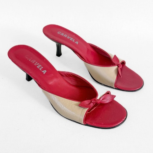 Vintage carvela red cream - vintage,