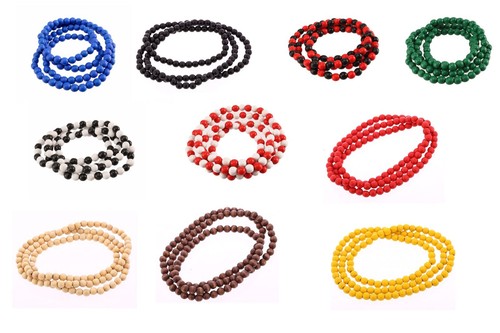 Beaded wood wooden rosary - wood,