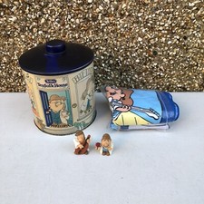 Tetley - Tea Folk House - Collectables - Metal Biscuit Tin With Towel & 2 Fogure