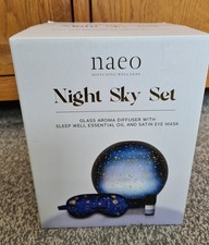 Naeo Night Sky Set  Glass Aroma Diffuser With Sleep Well Oil & Satin Eye Mask. 